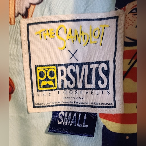 RSVLTS The Roosevelts The Sandlot Button Down Shirt Hambino Baseball Men's Small - Picture 5 of 5